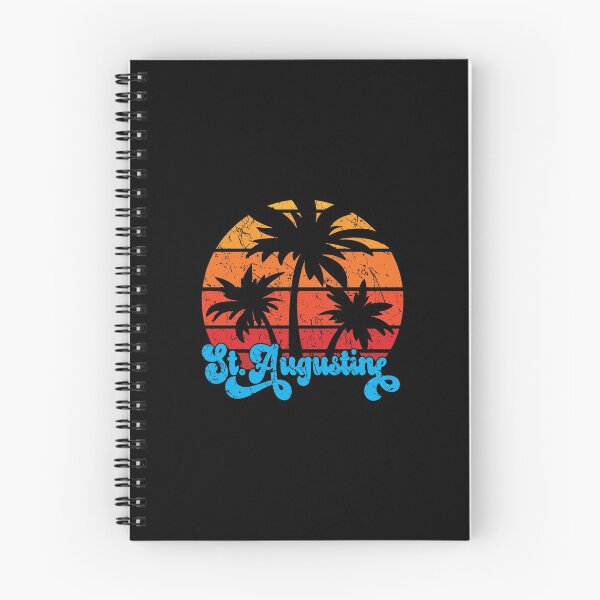 Item preview, St. Augustine Florida Retro Palm Trees with Sunset designed and sold by hobrath.