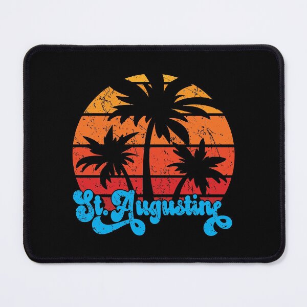 Item preview, St. Augustine Florida Retro Palm Trees with Sunset designed and sold by hobrath.