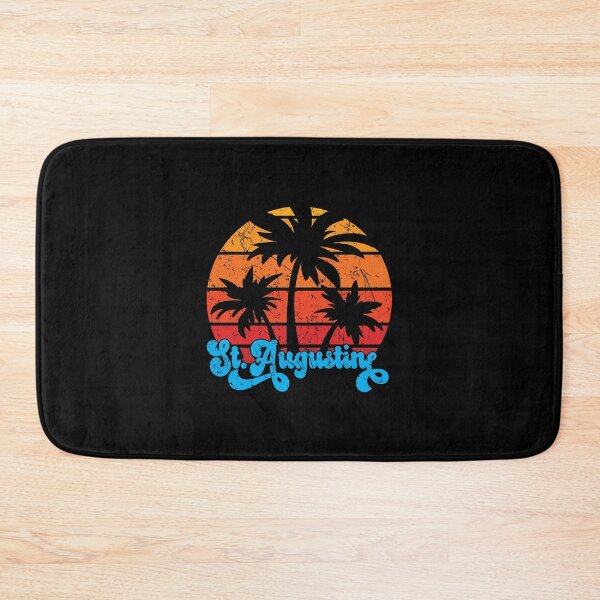 Item preview, St. Augustine Florida Retro Palm Trees with Sunset designed and sold by hobrath.