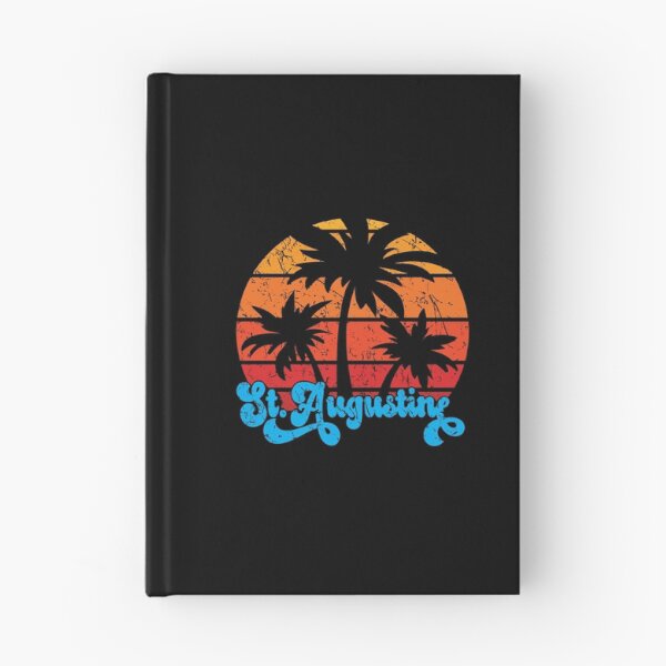 Item preview, St. Augustine Florida Retro Palm Trees with Sunset designed and sold by hobrath.