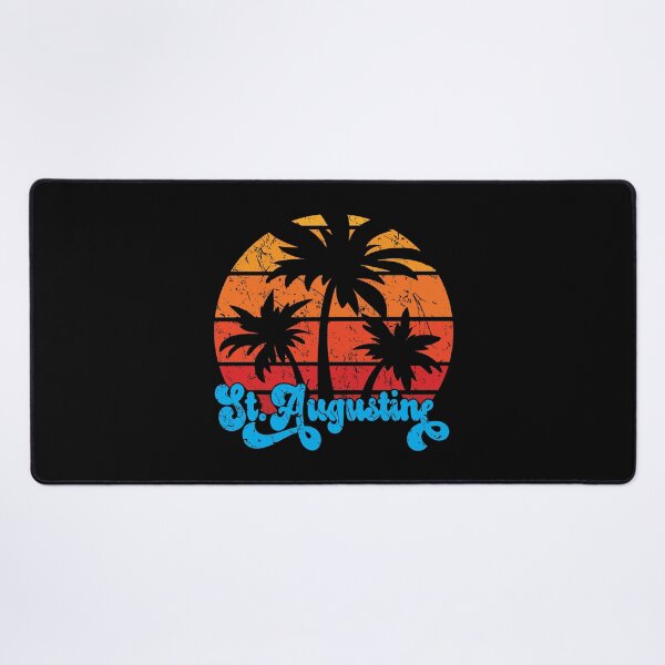 Item preview, St. Augustine Florida Retro Palm Trees with Sunset designed and sold by hobrath.