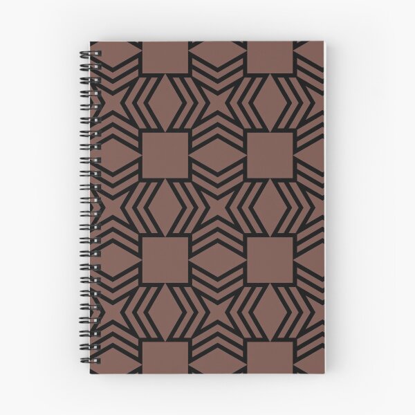 Item preview, Brown and Black Star Geometric Shape Tile Pattern 2021-2022 Trending Color - Colour- Shade- Hue Pantone Root Beer 19-1228 designed and sold by ColorOfTheYears.