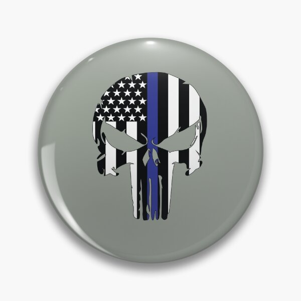 Item preview, Thin Blue Line Skull designed and sold by Sheepherder120.