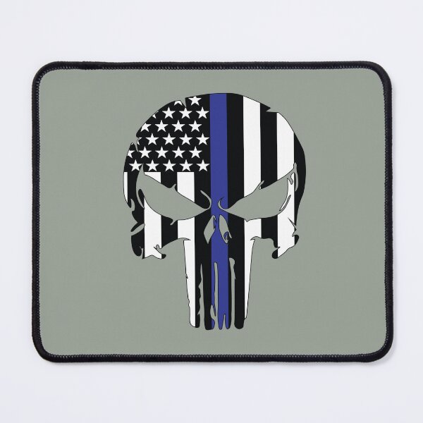 Item preview, Thin Blue Line Skull designed and sold by Sheepherder120.