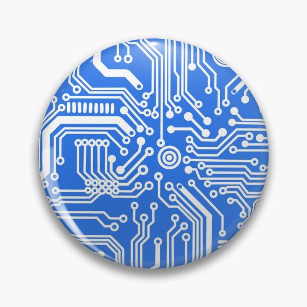 Item preview, blue microchip hardware circuit design designed and sold by Giulia  Palazzo.