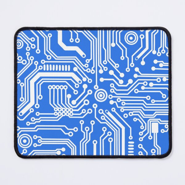 Item preview, blue microchip hardware circuit design designed and sold by Giulia  Palazzo.