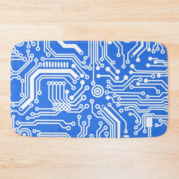 Item preview, blue microchip hardware circuit design designed and sold by Giulia  Palazzo.