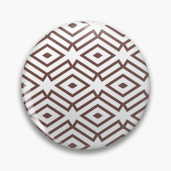 Item preview, Brown and White Ornamental Shape Pattern 7 2021-2022 Trending Color - Colour- Shade- Hue Pantone Root Beer 19-1228 designed and sold by ColorOfTheYears.