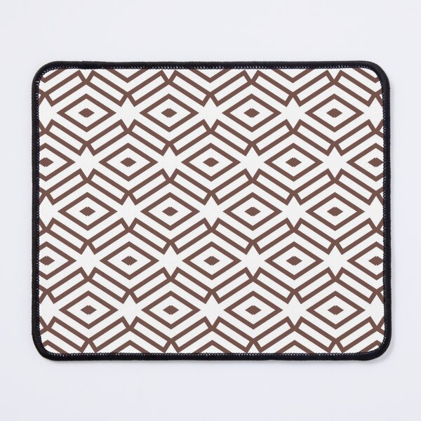 Item preview, Brown and White Ornamental Shape Pattern 7 2021-2022 Trending Color - Colour- Shade- Hue Pantone Root Beer 19-1228 designed and sold by ColorOfTheYears.