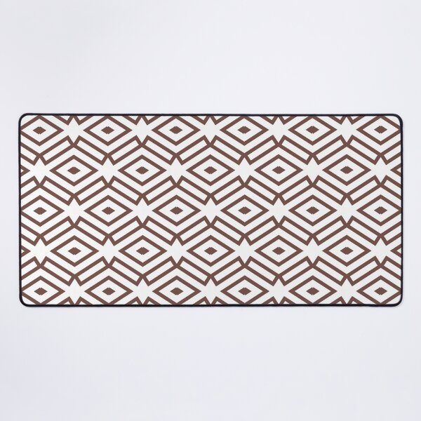 Item preview, Brown and White Ornamental Shape Pattern 7 2021-2022 Trending Color - Colour- Shade- Hue Pantone Root Beer 19-1228 designed and sold by ColorOfTheYears.
