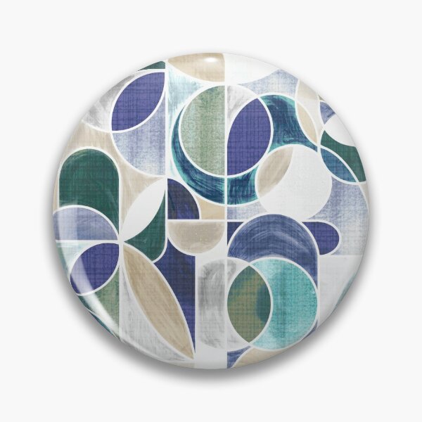 Item preview, Paint Washed Modern Geometric - Cold Colors  designed and sold by TigaTiga.
