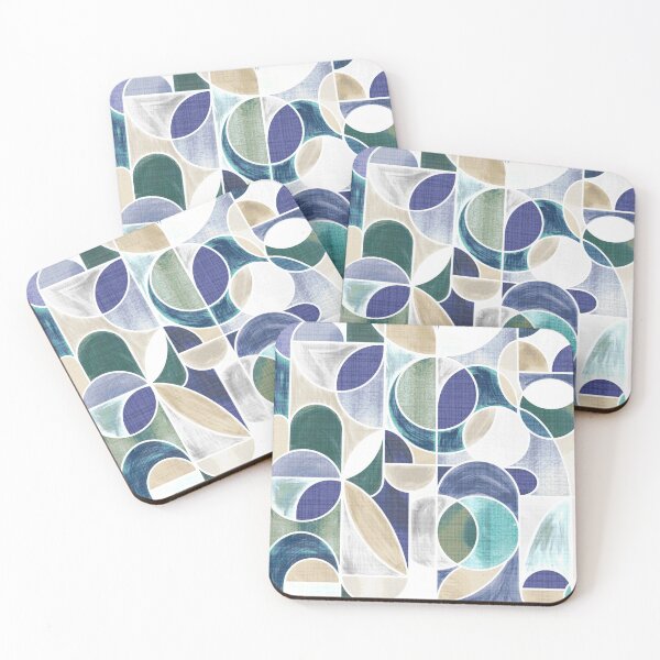 Item preview, Paint Washed Modern Geometric - Cold Colors  designed and sold by TigaTiga.