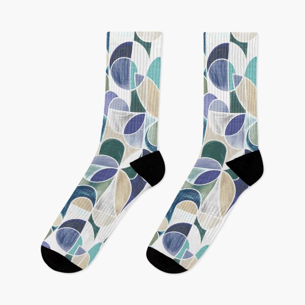 Item preview, Paint Washed Modern Geometric - Cold Colors  designed and sold by TigaTiga.
