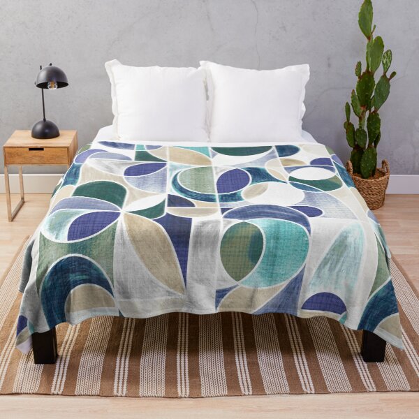 Item preview, Paint Washed Modern Geometric - Cold Colors  designed and sold by TigaTiga.