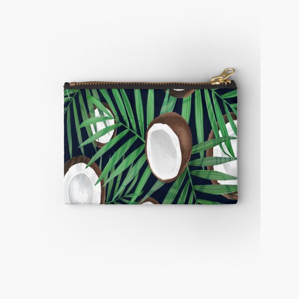 Item preview, Vector seamless pattern with coconut. Tropical background with exotic fruits. Summer illustration. Coconut all over print. Palm frond. Tropical leaves, Jungle plants for Men's & Women's Fashion designed and sold by TeeFashionShop.