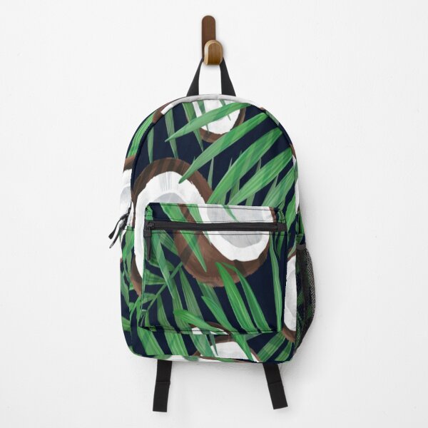 Item preview, Vector seamless pattern with coconut. Tropical background with exotic fruits. Summer illustration. Coconut all over print. Palm frond. Tropical leaves, Jungle plants for Men's & Women's Fashion designed and sold by TeeFashionShop.