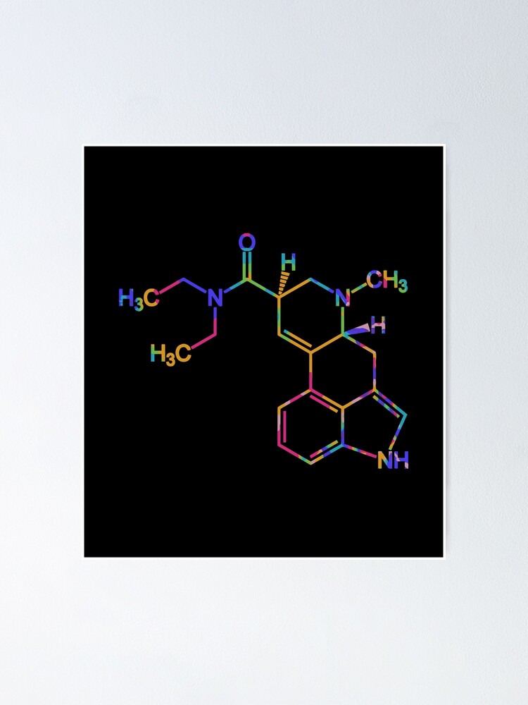 Lsd Molecule Acid Tab Chemical Structure Poster for Sale by