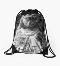 Saint Mary 1 BW Drawstring Bag