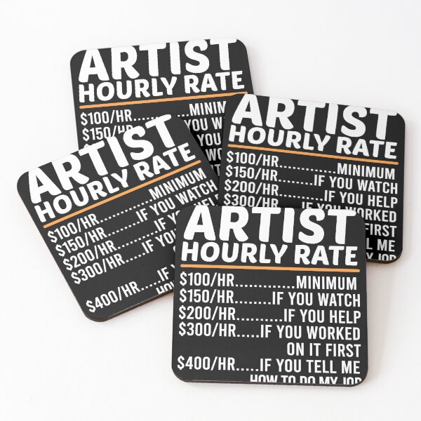 Item preview, Funny Artist Hourly Rate designed and sold by ZOHANATION.