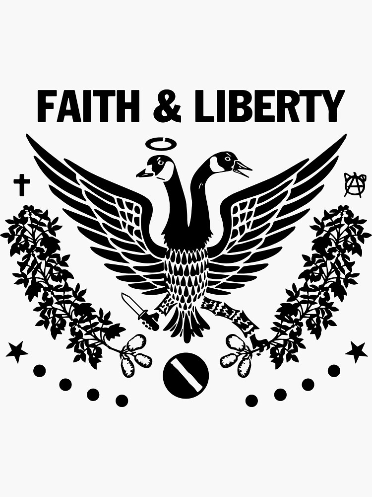 Thumbnail 3 of 3, Sticker, Faith & Liberty Band Style designed and sold by faithandliberty.