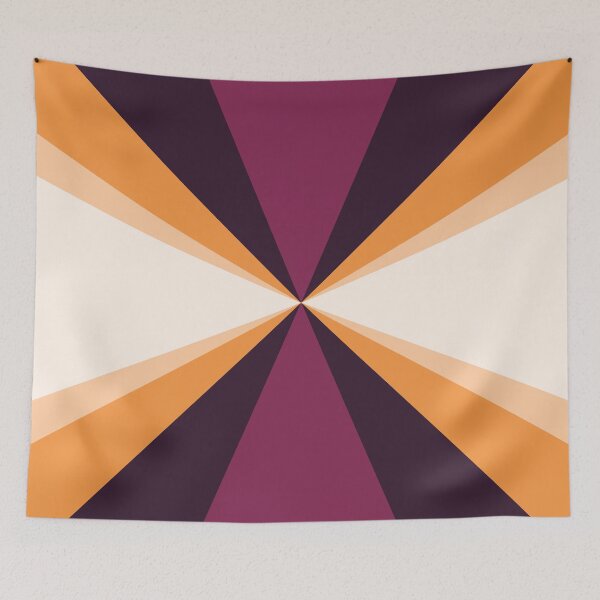 Item preview, Retro Inspired Yellow Purple Line Pattern designed and sold by bubblyshades.