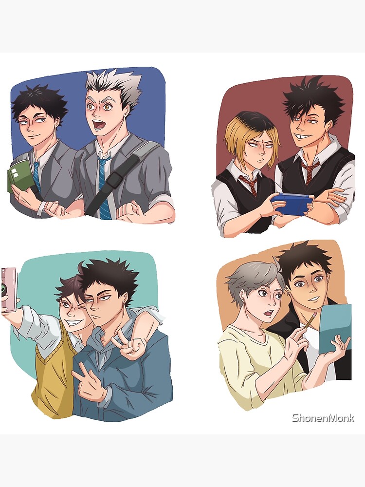 pack of stickers Haikyuu to the top Poster by ShonenMonk