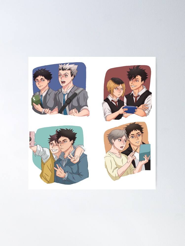 pack of stickers Haikyuu to the top Poster by ShonenMonk