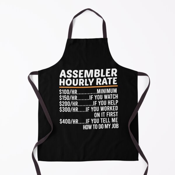 Item preview, Funny Assembler Hourly Rate designed and sold by ZOHANATION.