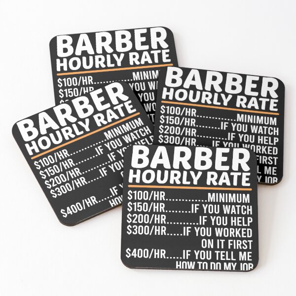 Item preview, Funny Barber Hourly Rate designed and sold by ZOHANATION.