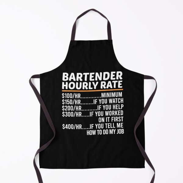 Item preview, Funny Bartender Hourly Rate designed and sold by ZOHANATION.