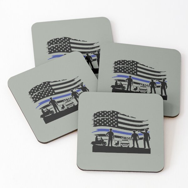 Item preview, Thin Blue Line Police USA Flag designed and sold by Sheepherder120.
