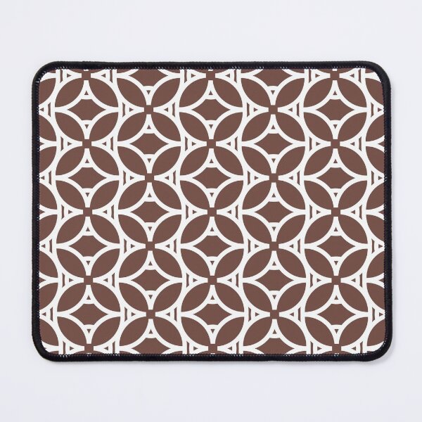 Item preview, Brown and White Pattern 37 Abstract Circle Flower 2021-2022 Trending Color - Colour- Shade- Hue Pantone Root Beer 19-1228 designed and sold by ColorOfTheYears.