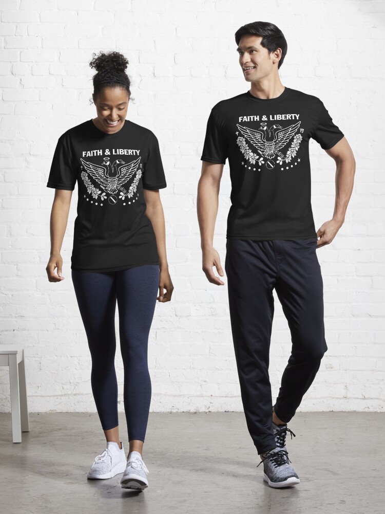 Thumbnail 1 of 7, Active T-Shirt, Faith & Liberty Band Style designed and sold by faithandliberty.