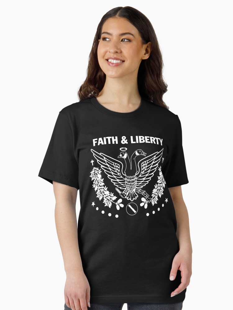 Thumbnail 2 of 7, Essential T-Shirt, Faith & Liberty Band Style designed and sold by faithandliberty.