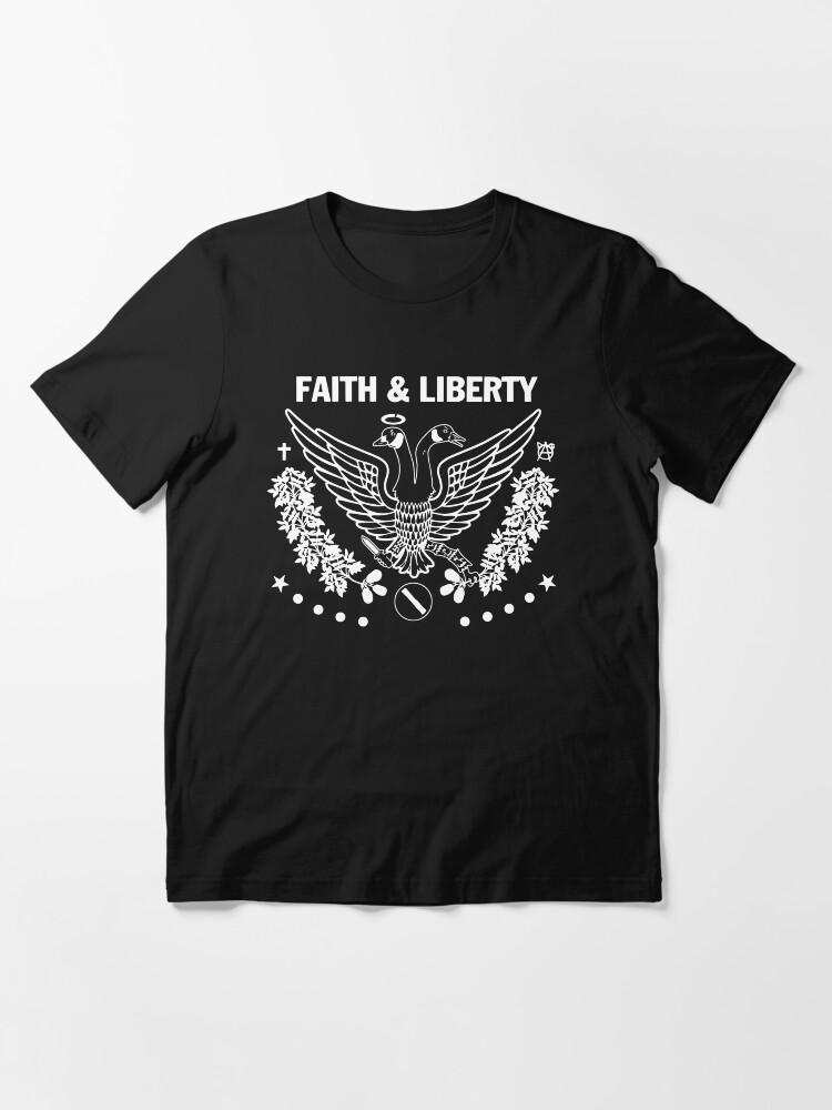 Thumbnail 3 of 7, Essential T-Shirt, Faith & Liberty Band Style designed and sold by faithandliberty.