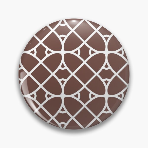 Item preview, Brown and White Geometric Shape Pattern Ovals 2021-2022 Trending Color - Colour- Shade- Hue Pantone Root Beer 19-1228 designed and sold by ColorOfTheYears.