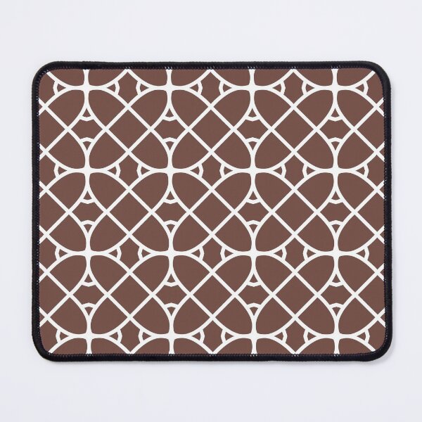 Item preview, Brown and White Geometric Shape Pattern Ovals 2021-2022 Trending Color - Colour- Shade- Hue Pantone Root Beer 19-1228 designed and sold by ColorOfTheYears.