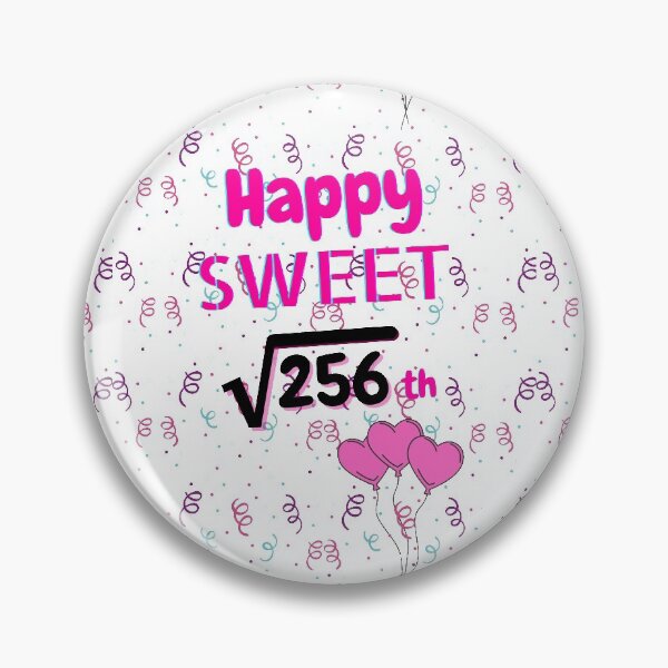 Item preview, 16th Birthday Square Root Of 16 Years Old - Happy bornday - Sweet sixteen designed and sold by For the love of Pixels.