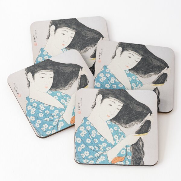 Item preview, Japanese woman combing her hair (Goyō Hashiguchi (1920) designed and sold by Jaq ..