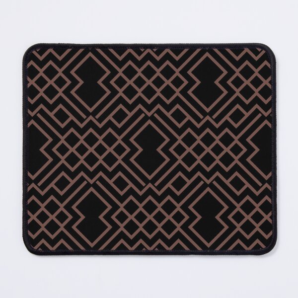 Item preview, Brown and Black Abstract Geometrical Shape Pattern 2021-2022 Trending Color - Colour- Shade- Hue Pantone Root Beer 19-1228 designed and sold by ColorOfTheYears.