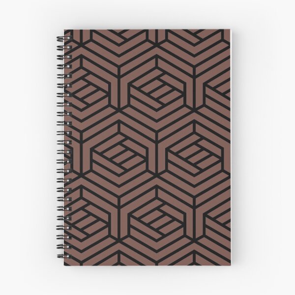 Item preview, Brown and Black Cube Geometric Shape Pattern 2021-2022 Trending Color - Colour- Shade- Hue Pantone Root Beer 19-1228 designed and sold by ColorOfTheYears.