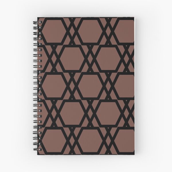 Item preview, Brown and Black Hexagon Tessellation Line Pattern 2021-2022 Trending Color - Colour- Shade- Hue Pantone Root Beer 19-1228 designed and sold by ColorOfTheYears.