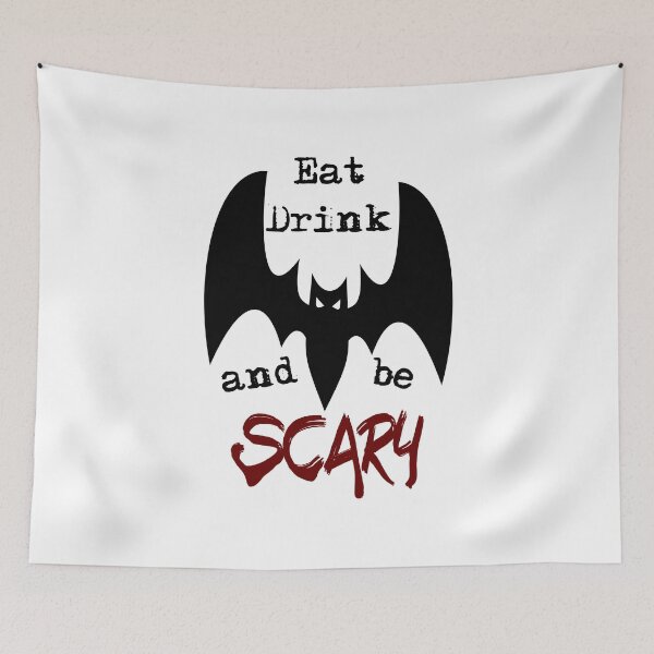Item preview, Eat Drink And Be Scary (Black) designed and sold by superdumb70.