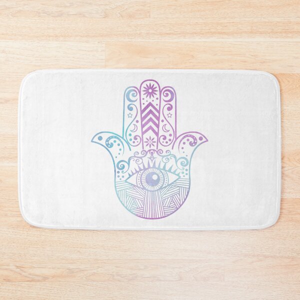 Item preview, Hamsa Hand Purple and Blue Watercolor designed and sold by JannaSalak.