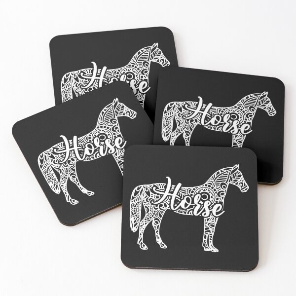 Item preview, White Mandala Horse designed and sold by PolishedPin.