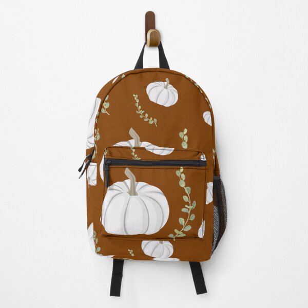 Artikelvorschau, Weißer Kürbis Burnt Orange Herbstmuster entworfen und verkauft von Smileycreation.