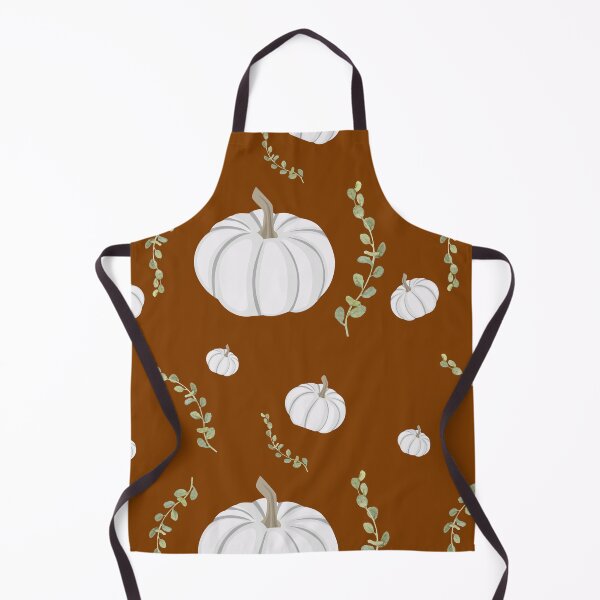 Artikelvorschau, Weißer Kürbis Burnt Orange Herbstmuster entworfen und verkauft von Smileycreation.