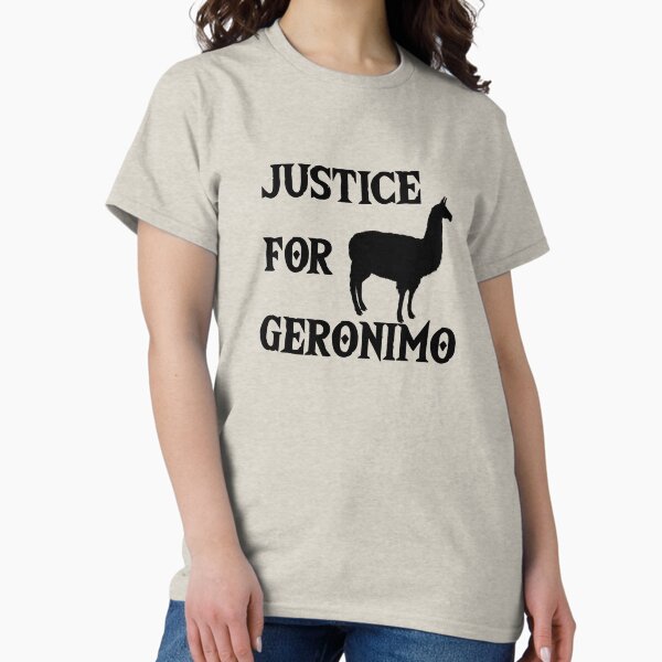 Artikel-Vorschau von Gerechtigkeit für Geronimo, Geronimo das Alpaka, ausdrucksstarkes Design für Männer und Frauen, die Geronimo das Alpaka verteidigen, designt und verkauft von abdelhak2005.