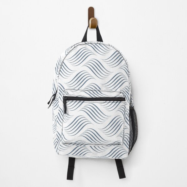 Item preview, Blue and White Wavy Tessellation Line Pattern 2021-2022 Autumn/Winter Trending Color - Hue- Shade- Colour Pantone Spring Lake 18-4221 designed and sold by ColorOfTheYears.