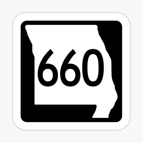 Missouri State Route 660 (Area Code 660) Sticker